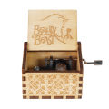 Wooden Music Box Frozen Beauty and Beast Hand Cranked Home Decoration Carved Musical Box Valentine's Day Birthday Gif Disney. 