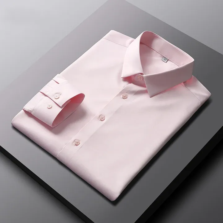 Men's%20Casual%20and%20Fashionable%20Long%20Sleeved%20Solid%20Color%20Shirt%20Non%20Ironing%20and%20Wrinkle%20Resistant%20Business%20Top%20-%20Image%202