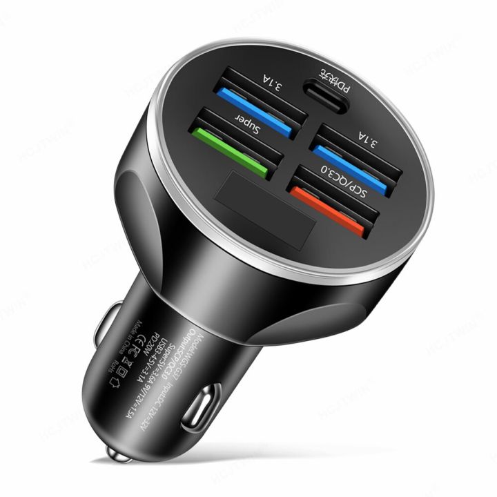 4usb%20PD%20250W%20Car%20Charger%20Type%20C%20Fast%20Charging%20Auto%20Mobile%20Phone%20Adapter%20For%20iPhone%20%20%20%20QC%203.0%20-%20Image%204