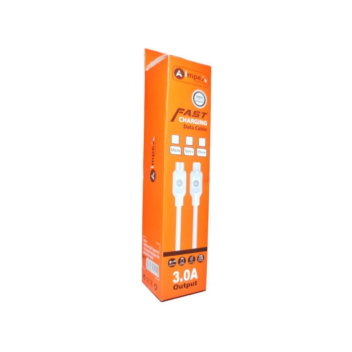 Impex%20Fast%20Charging%20Dara%20Cable%203.0A%20-%201M%20-%20White%20-%20Image%205
