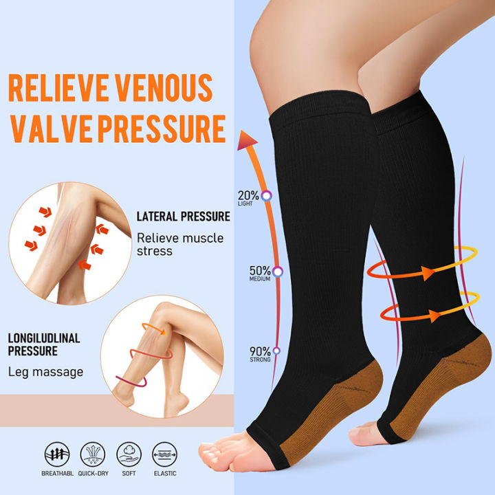 Medical%20Compression%20Socks%20with%20Zipper%20Knee%20High%2015-20%20mmHg%20Open%20Toe%20Support%20Sock%20for%20Women%20Men%20-%20Image%202