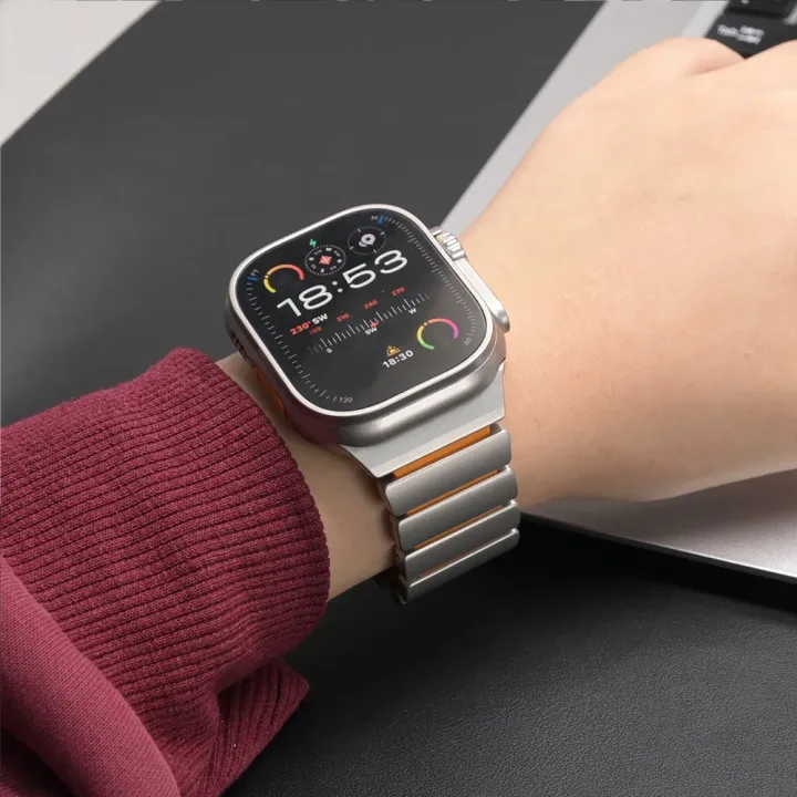 Titanium%20Metal%20Band%20For%20Apple%20Watch%20Ultra%203%202%2049mm%20Series%2011%2010%2046mm%209%208%207%2045mm%20Butterfly%20Clasp%20Men%20Strap%20For%20iWatch%206%20SE%203%2044mm%20-%20Image%204