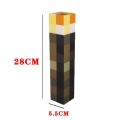 Minecraft Brownstone Torch Lamp Figure 4 Colors Bedroom Decorative Light LED Night Light USB Charging with Buckle Kids Toy Gift. 