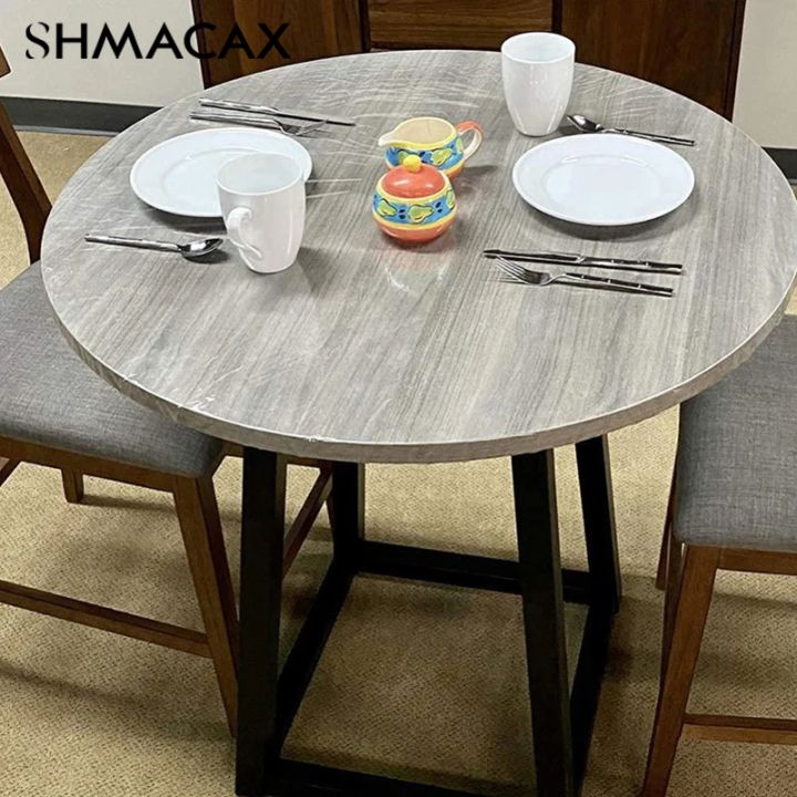 10pcs%20Fitted%20Round%20Tablecloth%20Transparent%20Waterproof%20Oil-Proof%20Table%20Cover%20Protector%20Cloth%20Dinning%20Table%20Table%20Covers%20Home%20-%20Image%202