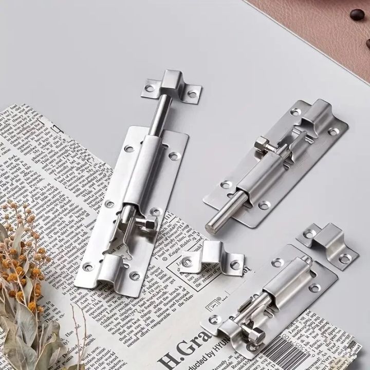 Door Security Slide Latch Lock Stainless Steel Bolt With Solid Heavy