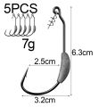 Jig Crank Head Barbed Hook 2g 3g 5.25g 7g Soft Lure Worm Offset Fishhook Spring Lock Pin Pesca for Texas Rigs Fishing Tackle. 