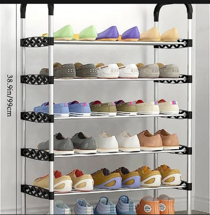 Stainless%20Steel%20Shoe%20Rack%20Multifunction%20Sandal%20Shoe%20Holder%204%20Layers%20-%20Image%203