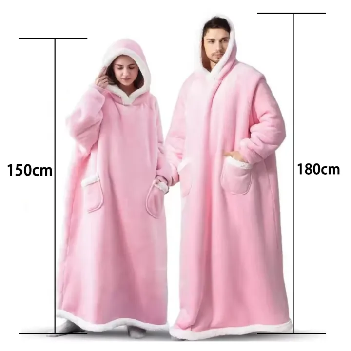 180cm%20Super%20Long%20Flannel%20Blanket%20Pyjamas%20with%20Sleeves%20Winter%20Hoodies%20Sweatshirt%20Women%20Men%20Pullover%20Fleece%20Giant%20Oversized%20Outdoo%20-%20Image%206