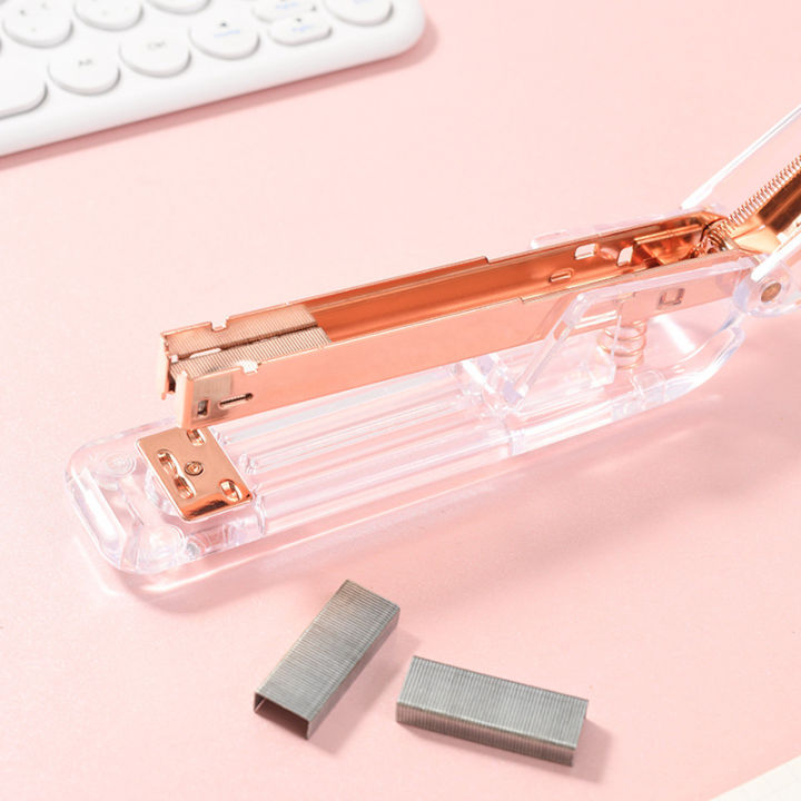 No.12%20Transparent%20Stapler,%20Rose/Gold/Silver%20Colors,%20for%20Office%20School%20Home%20Use%20-%20Compact%20&%20Durable%20-%20Image%203