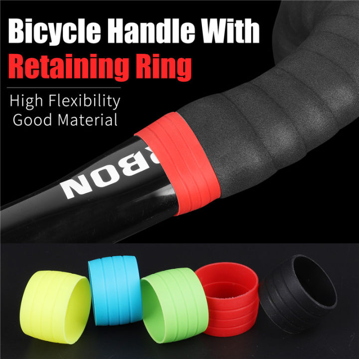 WEST%20BIKING%202pcs%20Road%20Bicycle%20Handlebar%20Strap%20Tape%20Fixing%20Silicone%20Ring%20Anti-Slip%20%20Sleeve%20Loop%20High%20Elastic%20Handlebar%20Tape%20-%20Image%203
