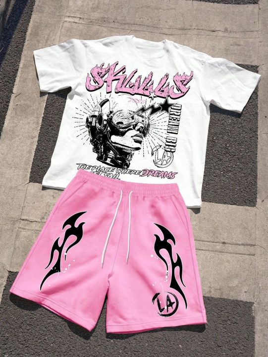 Summer%20Men's%20Fashionable%20Breathable%20Comfortable%20Letter%20Printed%20Round%20Neck%20T-Shirt%20Shorts%20Set%20Outdoor%20Casual%20Top%20-%20Image%207