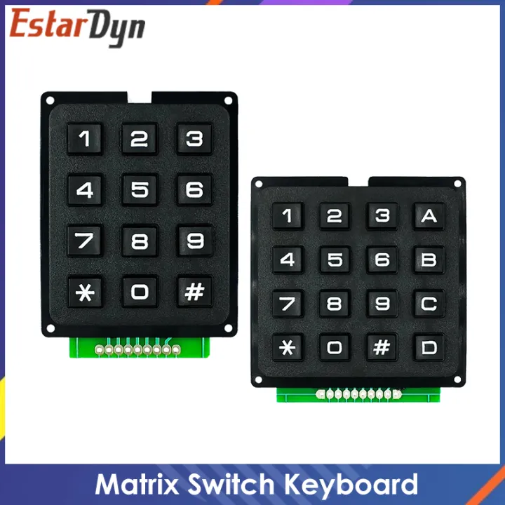 3*4 4*4 Matrix Switch Keyboard Keypad Array Module ABS Plastic Keys 4x4 ...