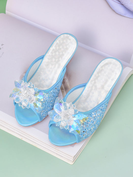 Girl%20Princess%20Crystal%20Slippers%20High%20Heels%20Children's%20Furniture%20Slippers%20-%20Image%205