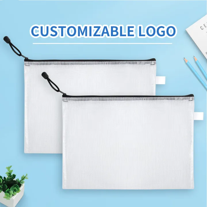 12-Piece%20Plastic%20Mesh%20Zip%20File%20Bag,%20Waterproof%20and%20Tear-Resistant%20File%20Folder,%20Multi-Size%20Zip%20File%20Bag%20for%20School%20Office%20Home%20Tr%20-%20Image%203