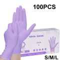 10-100pcs Disposable Purple Nitrile Gloves Latex Free Waterproof Suitable for Kitchen Food Processing Beauty Salon Work Glove. 