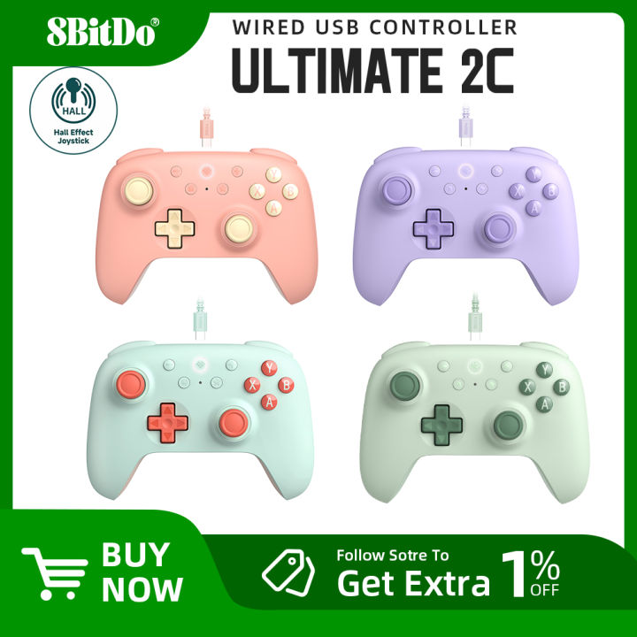 8BitDo - New Ultimate 2C Wired Gaming Controller and Triggers for PC ...