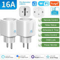 Tuya or Zigbee EU Plug WIFI 16/20A, Smart Socket With Power Monitor Timing, Voice Control Work with Alexa  Home Alice. 