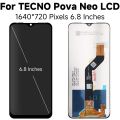 For Tecno Pova Neo LE6 LE6h LCD Display Touch Screen Digitizer Assembly Replacement Accessory. 