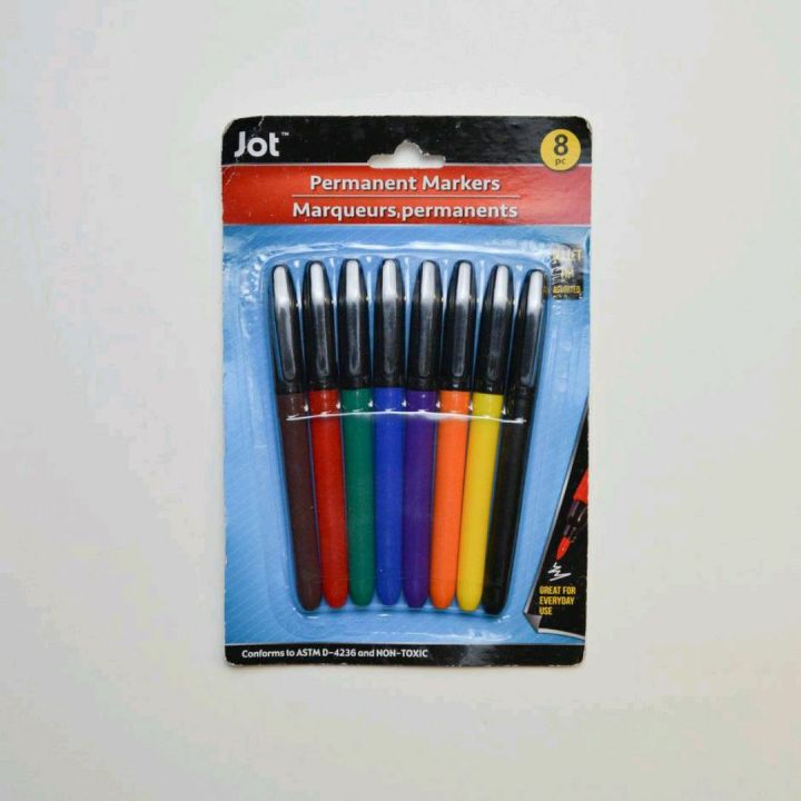 (O). Jot Permanent Markers - Set of 8