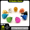 Computer Case Han-tighten Screw UNC 6#-32 External Nut Bolt MOD Assemble For PC Video Card PCI/PSU/Cabinet Side Panel CNC Anode. 