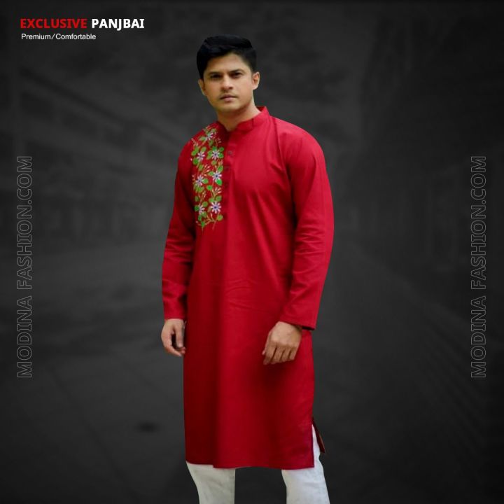 Stylish%20&%20Fashionable%20100%25%20Indian%20Cotton%20Panjabi%20For%20Men%20.%20-%20Image%203