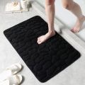 Coral velvet super absorbent and anti slip bathroom mat, quick drying, machine washable, soft and thickened door mat. 