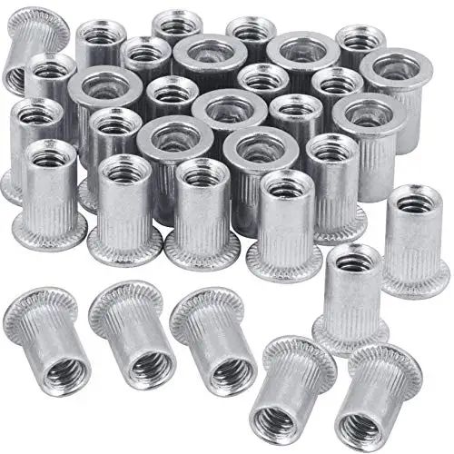 10 Pcs M3 M4 M5 M6 M8 M10 M12 Aluminum Rivet Nut Flat Head Thread ...