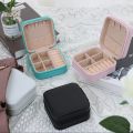 Mini Jewelry Organizer Display Travel Jewelry Zipper Case Boxes Earrings Necklace Ring Portable Jewelry Box..