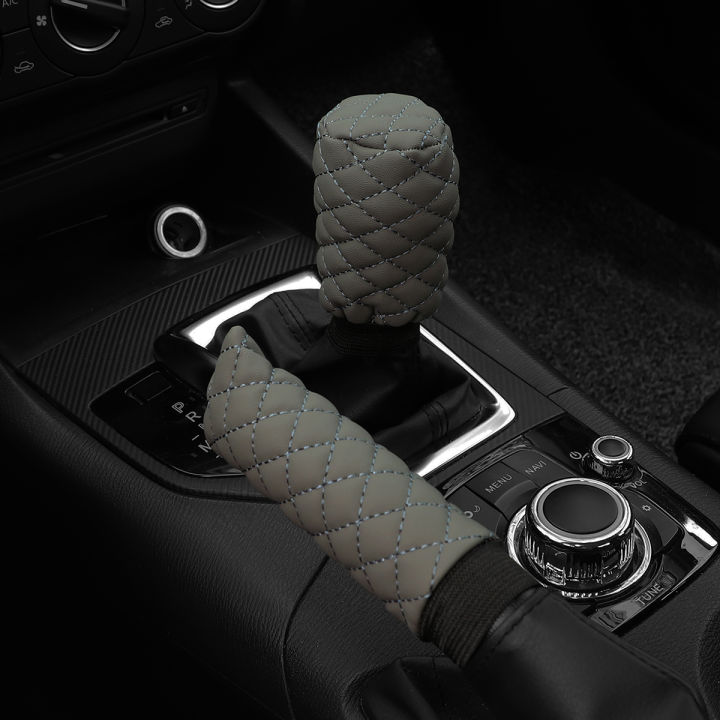 2%20Sets%20PU%20Leather%20Stereo%20Embroidery%20Car%20Handbrake%20Cover%20Handle%20Set%20Manual%20Gear%20General%20Automotive%20Supplies%20-%20Image%207
