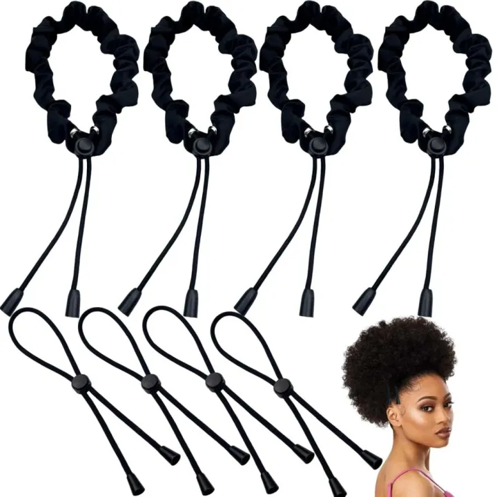 New Adjustable Hair Rope Black African Puffs Afro Hair Band Puff ...