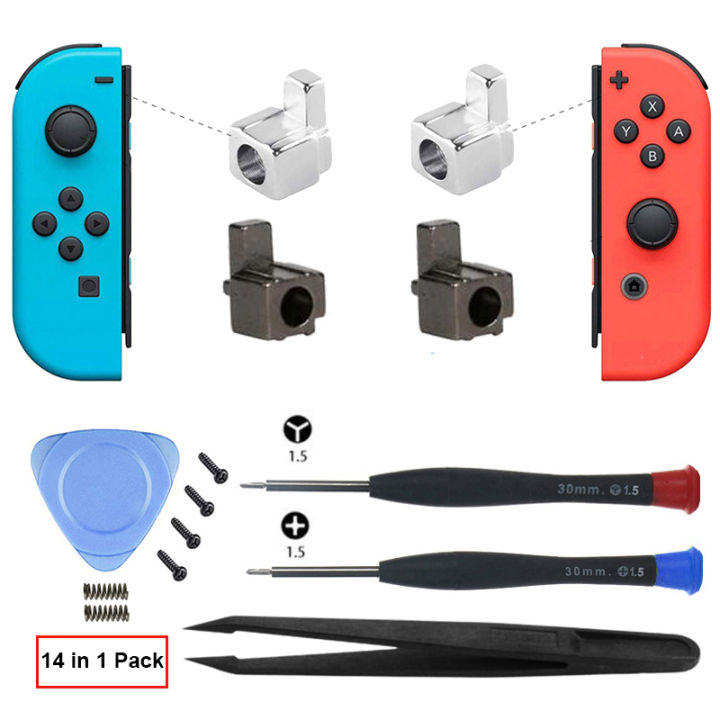 NS Switch Game Accessories Metal Lock Buckles with Opening Tools For Switch / OLED Joy Con Controller Replacement Repair Kit