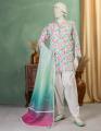 Junaid Jamshed Multicolor Lawn Schiffli Unstitched 3 Piece Suit For Women And Girls - Designcode: Jlawn-S-25-3373 Luxury Schiffli-3. 