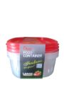 Pack of 3 food containr 1000ml, Plastic Food Storage Containers, Premium Quality Food container. 