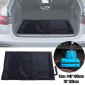140X100CM Universal Waterproof Polyester Fiber Cargo Mat Portable Dustproof Luggage Liner Pet Mat for Car SUV Trunk Protection.