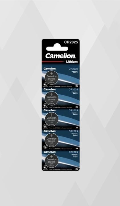 100% Original Camelion 5 Pcs CR2025 3 Volt Lithium Coin Cell Batteries BR2025 CR 2025