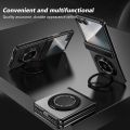 360 Rotating Ring Holder Magnetic Hinge Protection Phone Case for Samsung Galaxy Z Flip 7 6 5 4 3 Flip7 with Tempered Film Cover. 