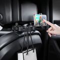 Multifunction Rear Headrest Hook Car Phone Holder Adjustable Automobile Headrest Phone Clip for Navigation.