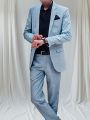 Mens Blazer Suit Stitched Solid Color. 