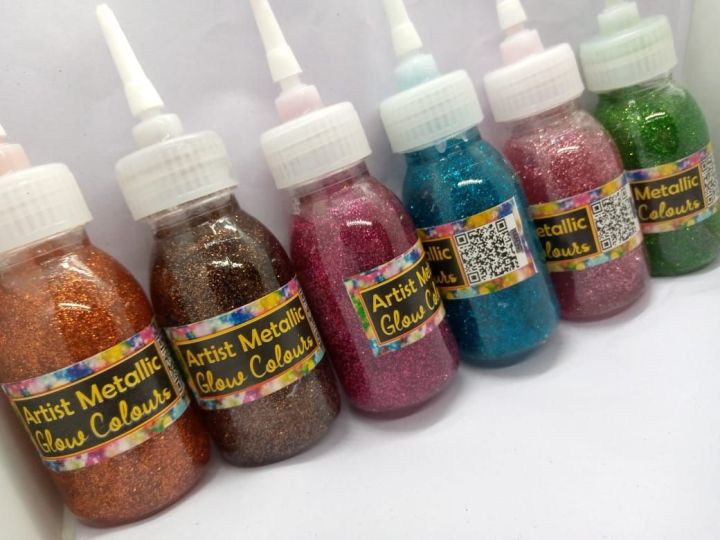 6 pieces of glue bottle gliter