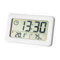 Mini Digital Clock Temperature & Humidity Display Portable Desk Clock LED Clock Slim Small Alarm Clock. 