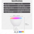 ZigBee GU10 WiFi Smart LED Light Bulbs RGB W+C 5W Dimmable Lamps App Control Spot Light Bulb Works With Alexa  Alice Hub. 