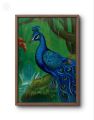 beautiful peacock painting 🎨oil painting only 1 piece A4 size painting on sheet hand made painting decore home. 
