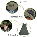 15cm Large Brim Polyester Sun Hat UV Protection Breathable Mesh Cap Foldable Men and Women Outdoor Fishing Hiking Beach Caps. 