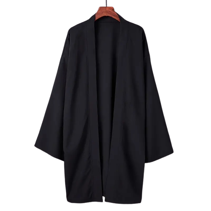Summer%20Men%20Black%20Robe%20Samurai%20Clothing%20Solid%20Color%20Loose%20Asian%20Traditional%20Costume%20Beach%20Japanese%20Kimono%20Cloak%20Sunscreen%20Coat%20-%20Image%204