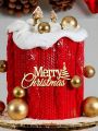 3pcs Christmas Acrylic Cake Topper, Christmas Cake Decoration, Holiday Cake Decoration, Christmas Baking Decoration. 