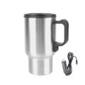 Vehicle Heating Cup Camping Travel Kettle Electric Heating Car Kettle Stainless Steel 12V/24V 300ml Auto Accessories.