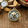Retro flip keychain hanging watch, student fashion trend quartz pocket watch, exam large dial pocket watch, keychain. 