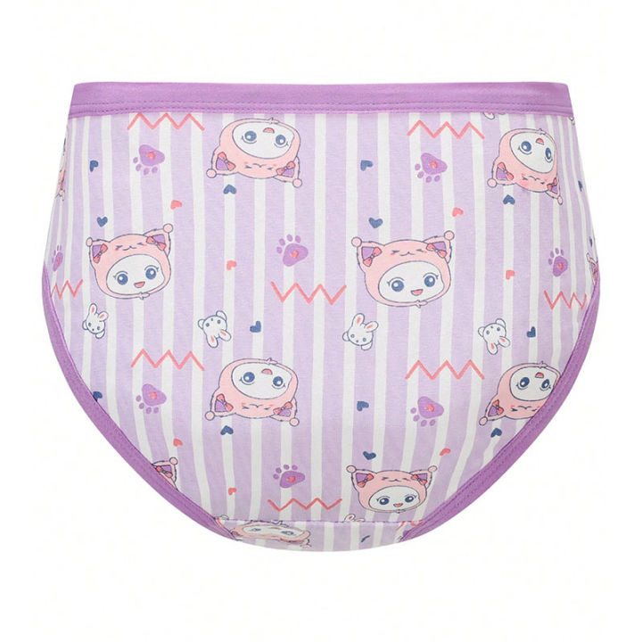 4-Piece%20Cute%20Girls%20Panties%20Premium%20Comfortable%20Cotton%20Baby%20Girls%20Briefs%20Aged%202-9%20Pretty%20Kitty%20Pattern%20Children%20Underwear%20Bottoms%20-%20Image%203