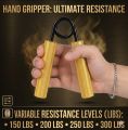 150-300lb  Gold Heavy Hand Grip Sponge Hand Expander Professional Fitness Muscle Trainer Finger Gripper Strength Heavy Grip Deenovo Mart. 