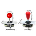 Copy Sanwa Joystick 8 Way Arcade Stick Battop Round Top 5Pins Connector For USB Board PC Game Console DIY Direction Controller. 